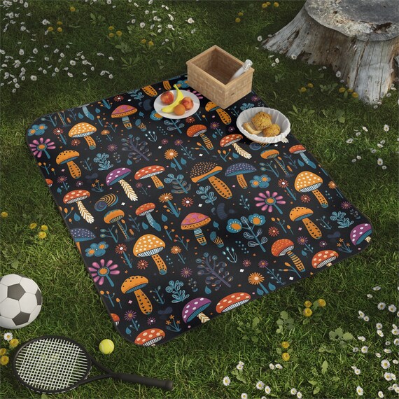 Mushroom Picnic Blanket Picnic Blanket Summer Blanket
