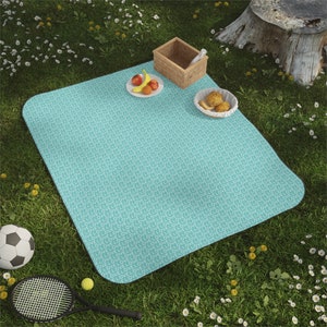 Blue Love Picnic Blanket | Picnic Blanket | Summer Blanket | Outdoor Blanket | Beach Blanket | Camping Blanket | Picnic Mat