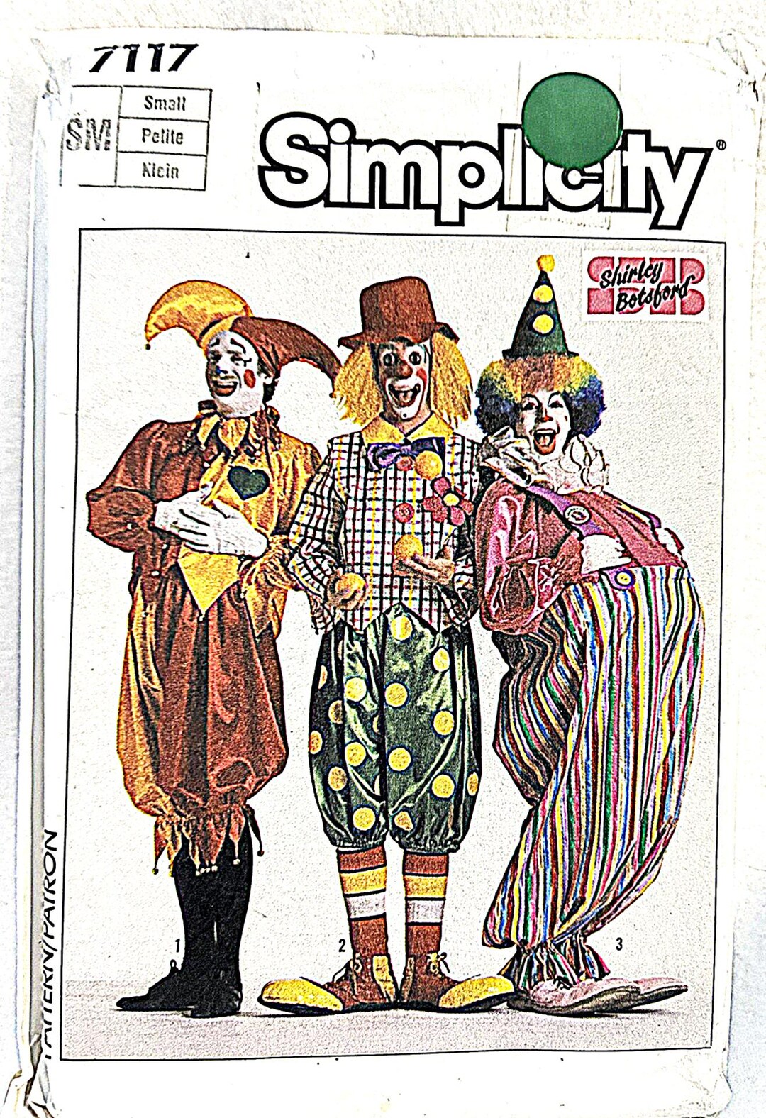 Simplicity Pattern # 7117 Costumes Jester, Hobo and Clown (free Gift ...