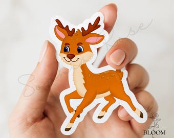 Cute Fawn Sticker | Baby Deer Vinyl Decal | Woodland Nursery Decor