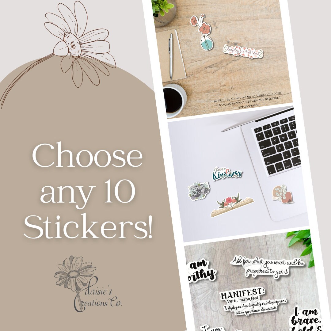 Your Choice Sticker Any 10 Sticker Pack - Your Choice! | Vinyl Stickers | Decals | Laptop ...