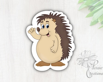 Hedgehog Sticker: Adorable Spiky Friend Vinyl Decal