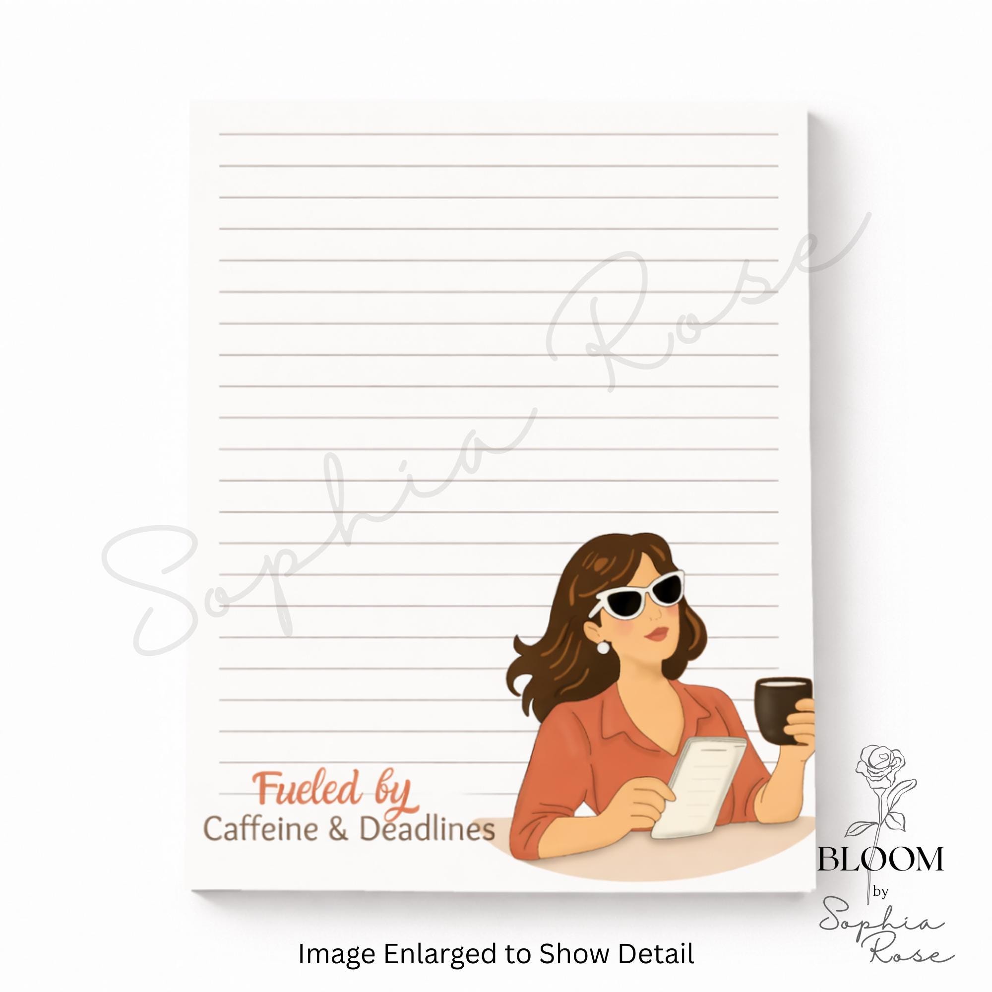Comically Large Pad Funny Notepad | 5x7 Lined Notepad | Productivity Humor Desk Pad | Cute ...