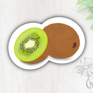 Kiwi Vinyl Sticker | Fresh Fruit Laptop Decal