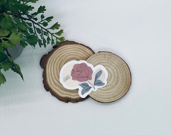 Rose Line Art Sticker | Floral Sticker | Floral | Vinyl Sticker | Decal | Laptop Sticker