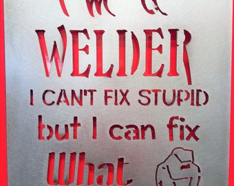 Welder Metal Sign
