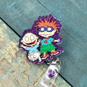 90's Cartoon Badge Reel, Childhood Retractable Badge Reel, Funny Retractable, Movie Theater ID Holder, Medical Gift, Teacher Badge Reel