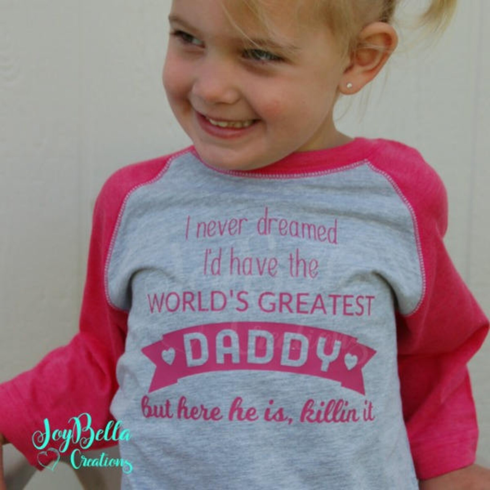 Raglan Shirt Girl Tshirt Girls Baseball Top Daddy's Etsy