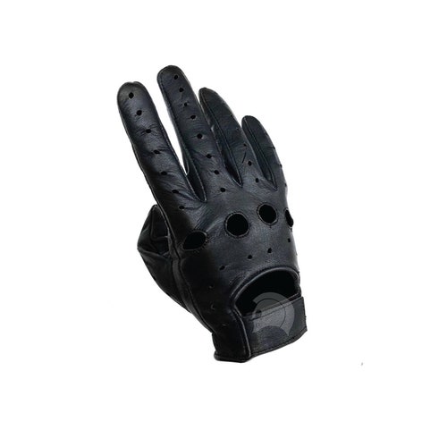 Men's Premium Leather Perforated Gloves Etsy