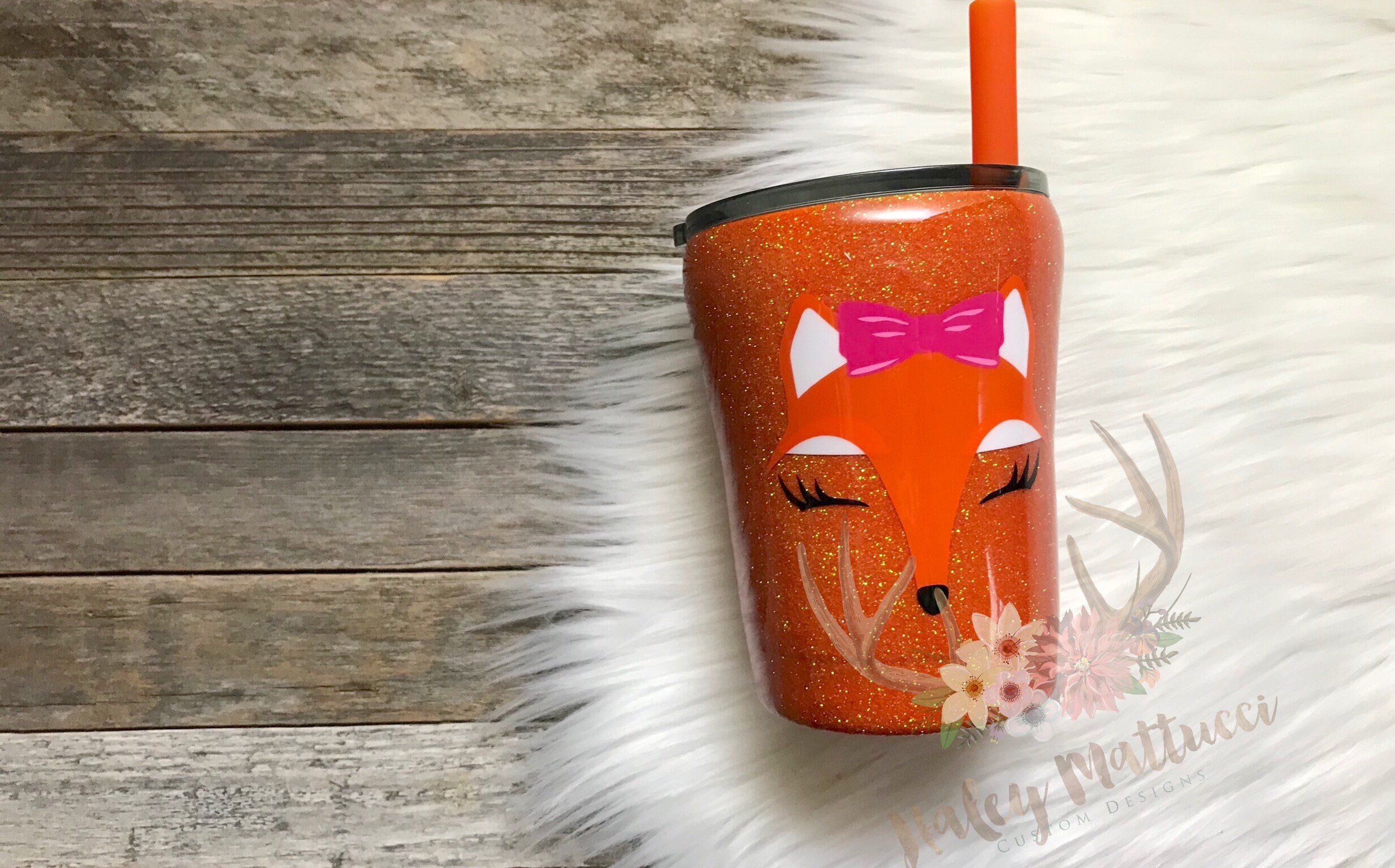 Fox Tumbler Kid Cup Fox Cup Glitter Tumbler Gift For Etsy