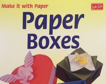 Walter Foster - Make It With Paper - Boîtes en papier - Tout nouveau livre vintage, RARE & COLLECTIBLE! Plus de 30 pages de matériaux et de motifs