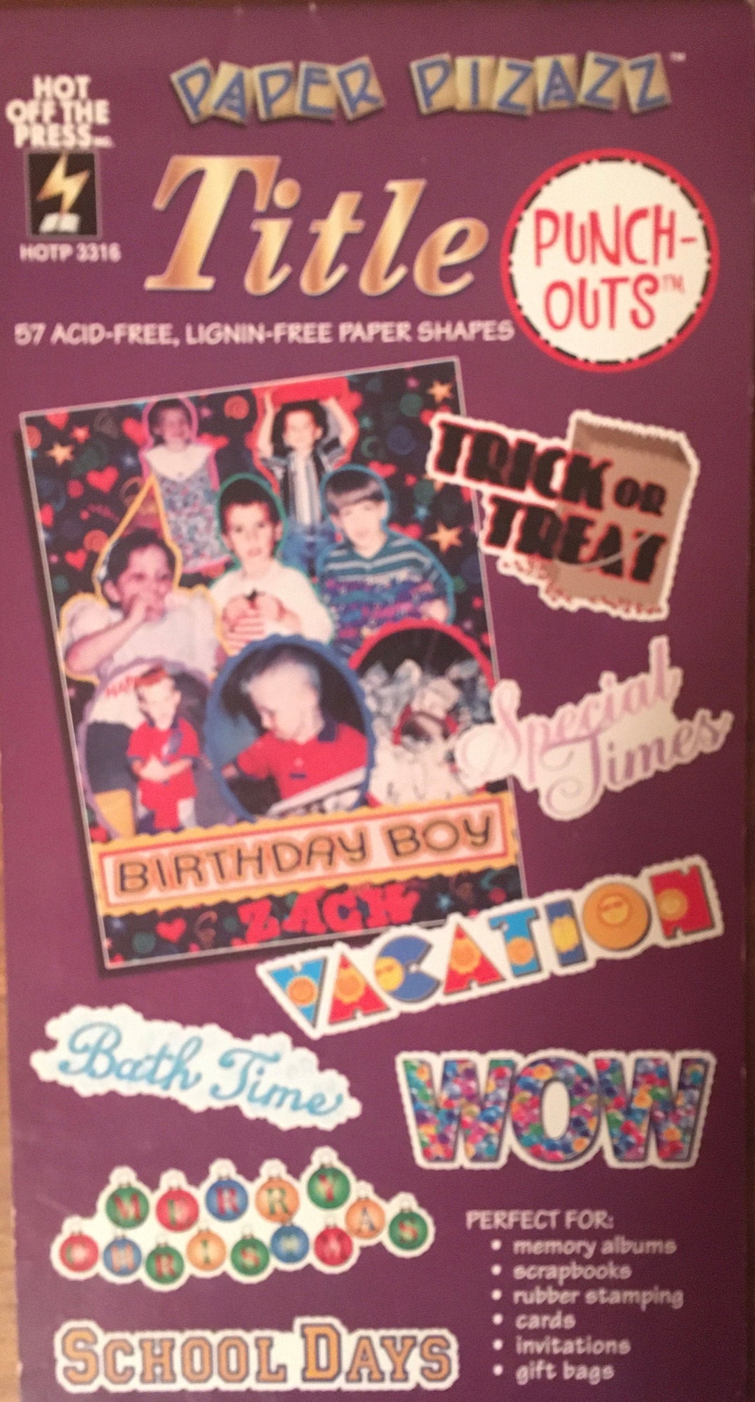 Paper Pizazz Title Punchouts for Scrapbooking and More Etsy