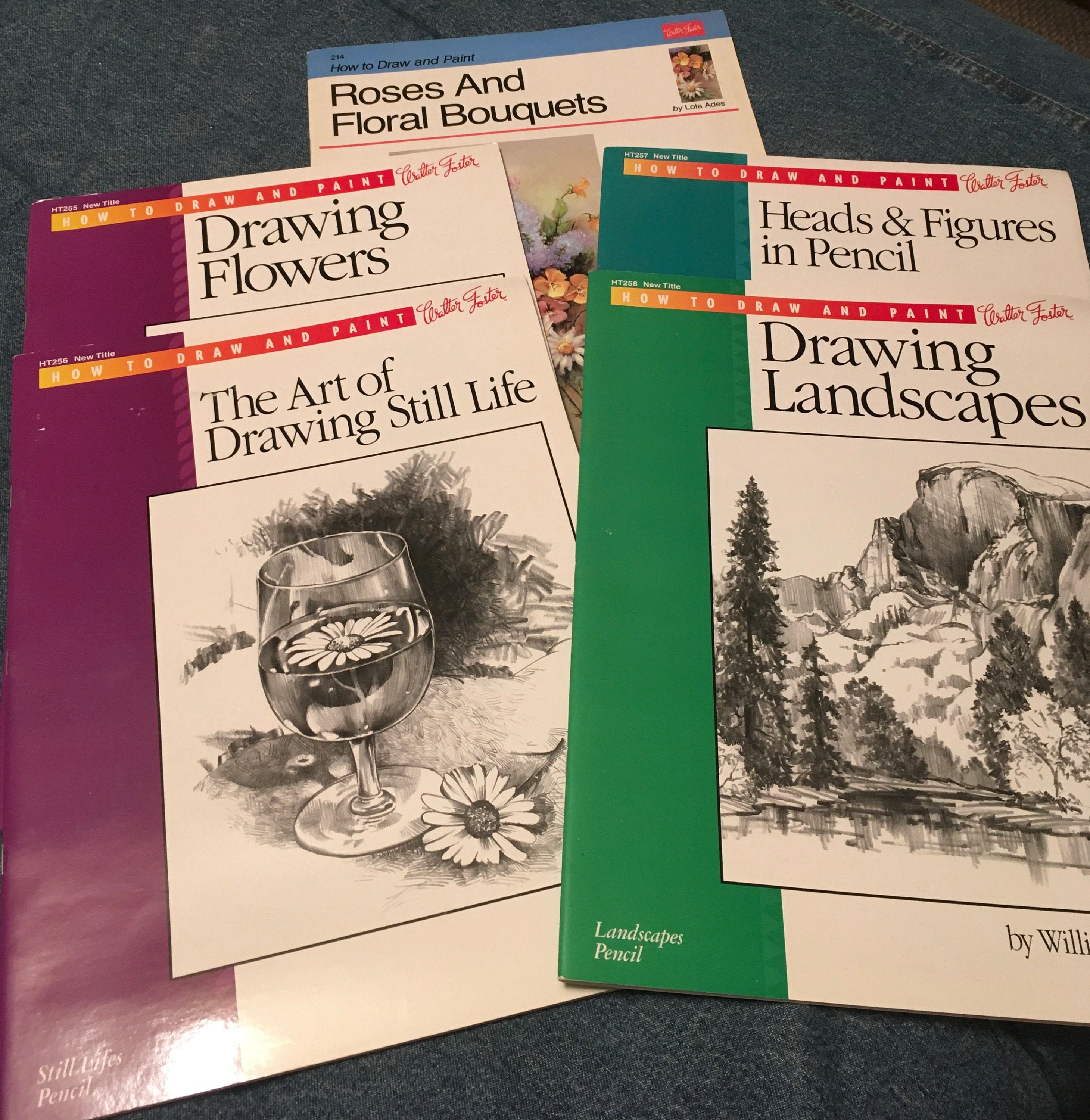 Walter Foster - How to Draw and Paint Books - 5 Books - Roses and ...