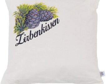 Zirbenkissen Zirbe mit Inlett 40x40 cm befüllt mit Zirbenspänen aus 100% Alpen Zirbenholz