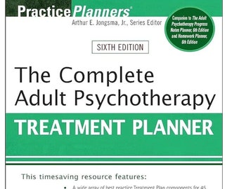 The Complete Adult Psychotherapy Treatment Planner, 6th edition. ( Digital Copy only )