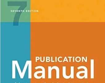 Publication Manual of the American Psychological Association, 7th edition