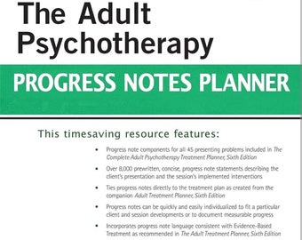The Adult Psychotherapy Progress Notes Planner, Sixth Edition.  ( Digital Copy only )