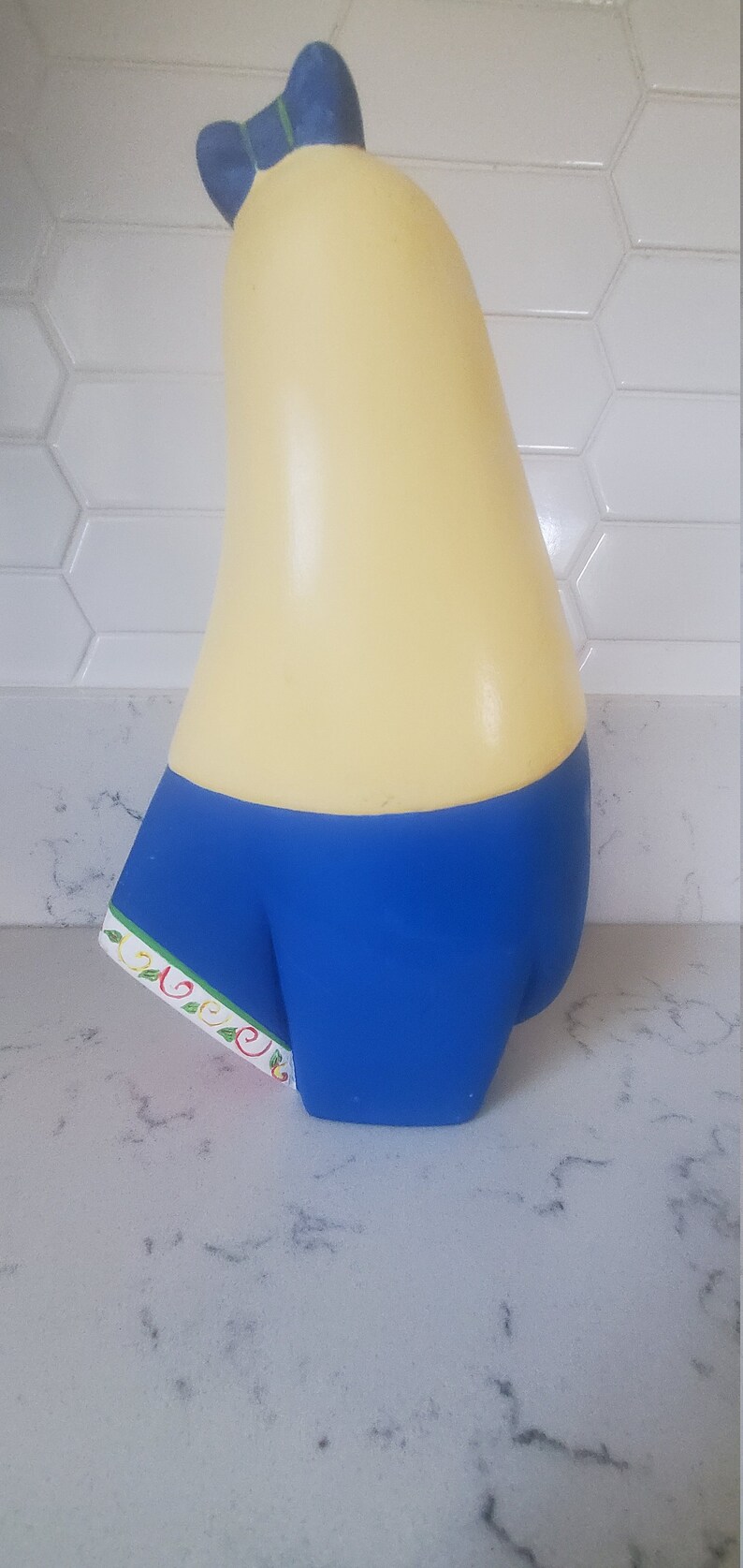 Blonde Hair Vintage 1960S HAKATA Doll Hand Painted Bright Colors Mid Century Modern Bisque Female Figurine