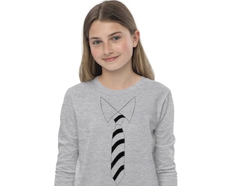 Fancy Tie Shirt / Kids Long sleeve shirt / Unisex tee
