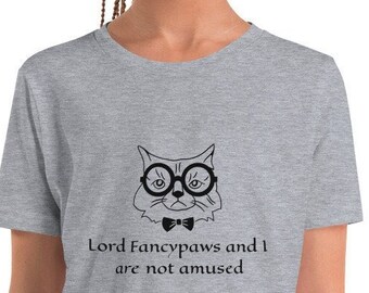Funny Cat Tee / Youth Short Sleeve T-Shirt / Fancy Cat Shirt