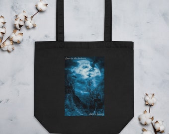 Eco Friendly Tote Bag / Full Moon / Witchy / Gothic grocery bag