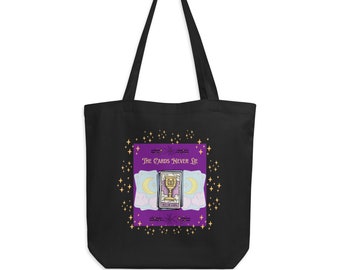 Tarot Card Eco - friendly Tote Bag / Witchy resusable tote