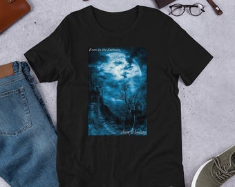 Darkness Beauty Full Moon at Night Unisex tee /Gothic t shirt