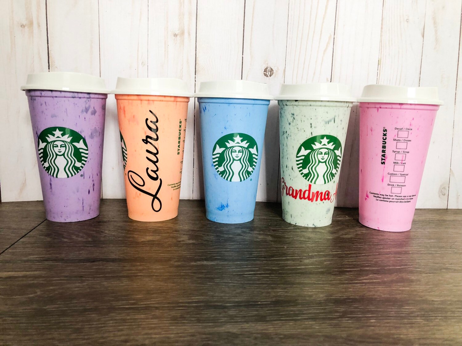 Personalized Marble Starbucks Cup Starbucks Color Cup Etsy