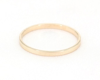 14k Flat Band / 1.5MM Real Gold Band / Gold Band / Gold Wedding Band / Flat Gold Ring / 14k White Gold Ring / Stackable Ring / Plain Band
