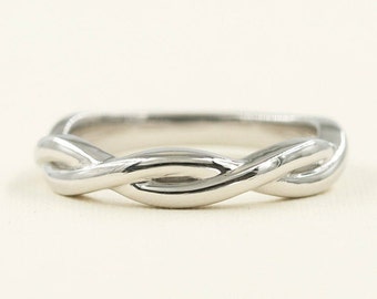 14K Gold Twisted Wedding Band / Twisted Band / Plain Band / Wedding Band / Rope Band / Simple Band / Rose Gold Band / Stacking Ring