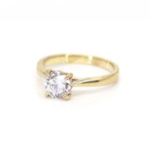 14K 1.0ct Lab Grown Diamond Solitaire Engagement Ring / Lab Grown Ring / Solitaire Ring / Simple Wedding Ring / White Gold / IGI Certified
