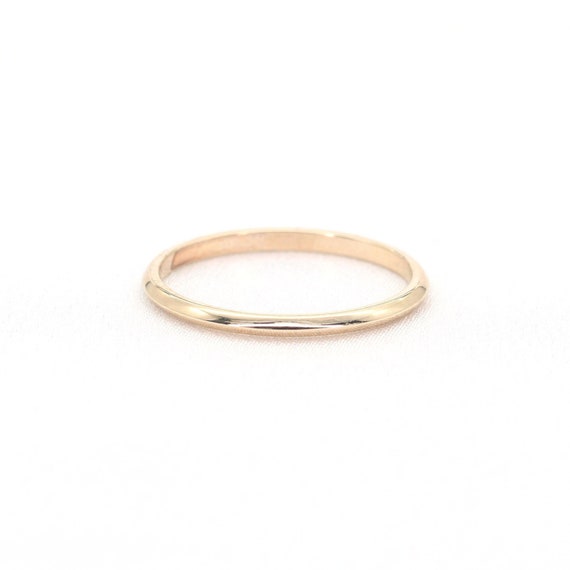 14k Gold Knife Edge Band: Handmade Wedding Ring, 1.5mm