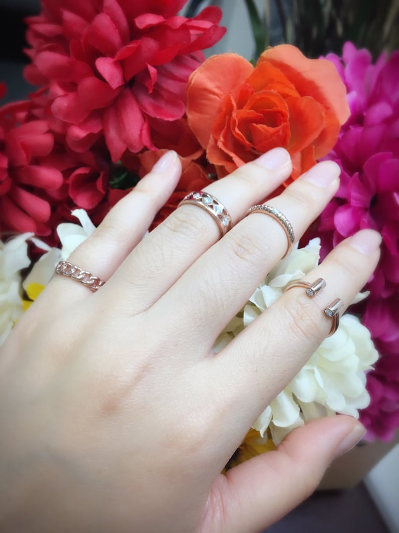 14K Chain Band / Chain Wedding Band / Yellow Gold / Chain Ring Etsy