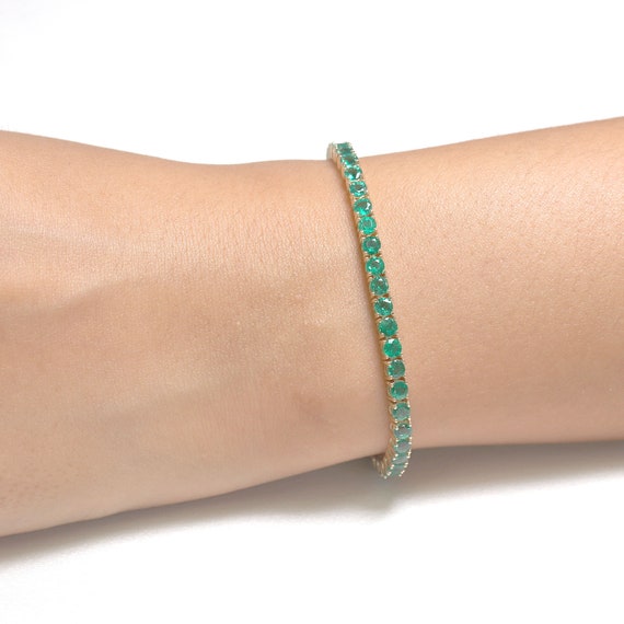 Natural hotsell emerald bracelet