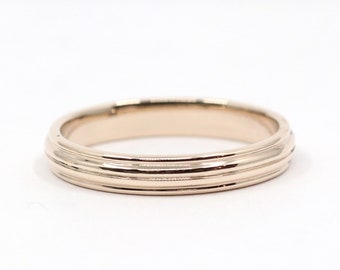 14K 3mm Wedding Band / White Gold / Couple Ring / Women's Plain Wedding Band / Matchable Band Ring / Stackable Ring / Simple Band