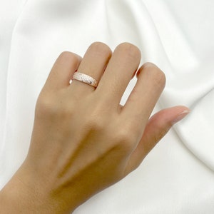14K Vintage Diamond Wedding Band / Diamond Promise Ring / Diamond Wide Band / Diamond Wedding Ring / Unique Diamond Band / Wedding Ring image 2