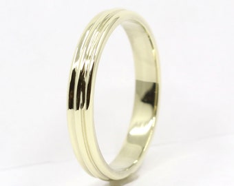 14K 3mm Wedding Band / Yellow Gold / Plain Wedding Band / Couple Ring / Matchable Band Ring / Stackable Ring / Unisex Wedding Band