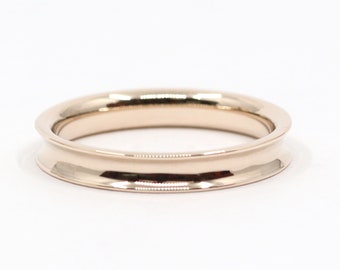 14K 3mm Wedding Band / Plain Band / Simple Band / Unisex Band / Rose Gold Band / Matching Band Ring / Couple Ring / Promise Ring