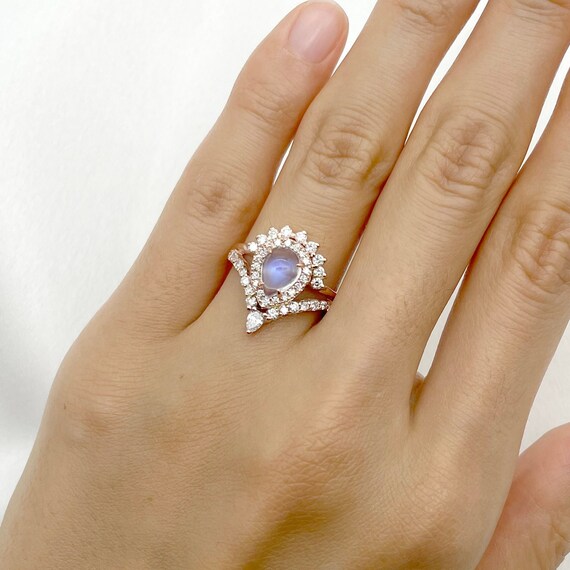 Moonstone engagement ring etsy best sale