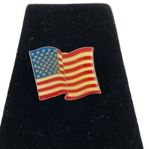 Vintage Emaille amerikanische Flagge Push Pin Tack