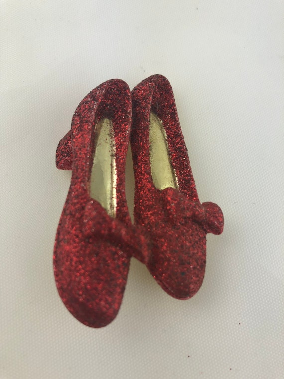 Vintage AJG Ruby Slippers Brooch Pin, Wizard of O… - image 3