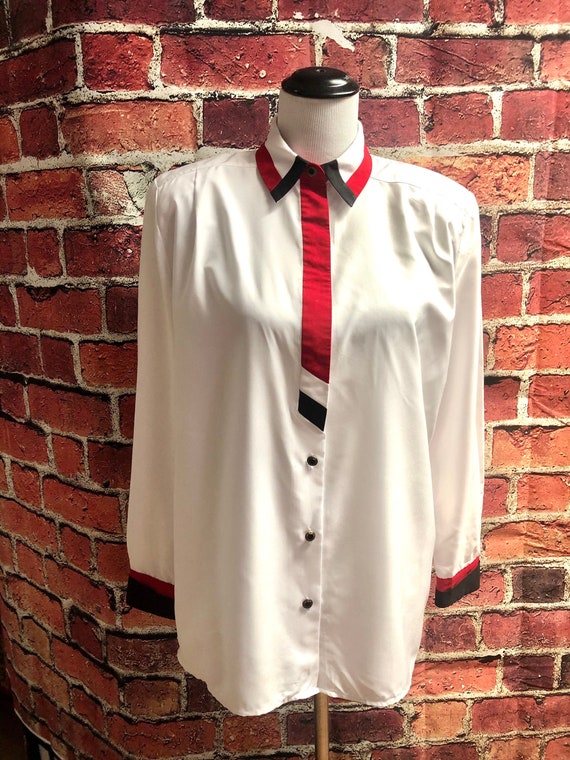 Vintage white blouse, long - Gem