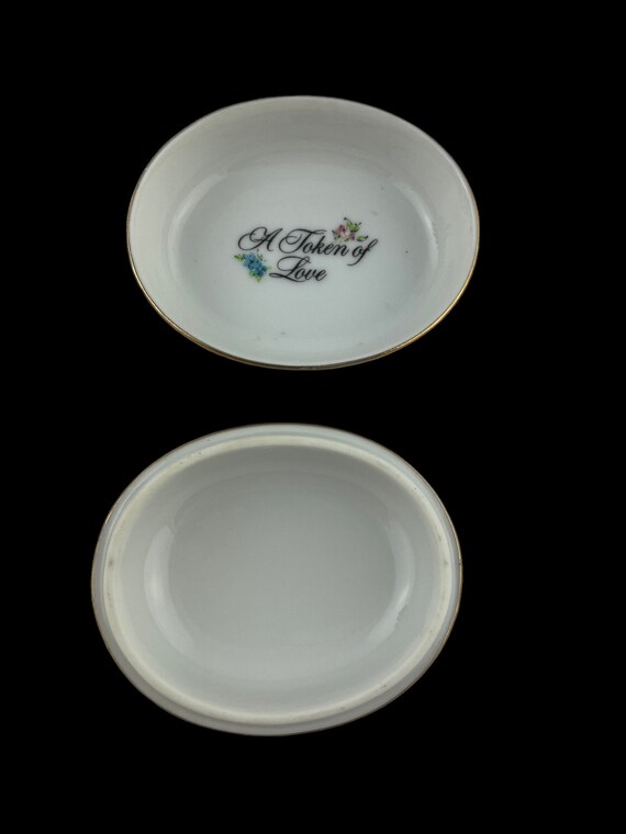 Vintage Covered Ring Dish, Avon Trinket Dish, Sma… - image 4