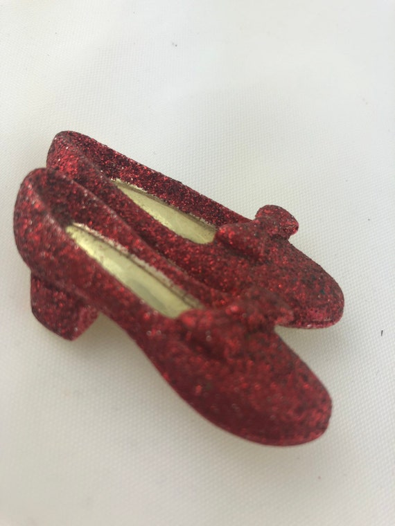 Vintage AJG Ruby Slippers Brooch Pin, Wizard of O… - image 5