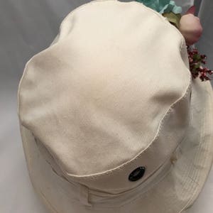 Vintage Women's Bucket Sun hat, Hippie Hat, Floral Hat, Canvas Hat, Summer Hat, Canvas Beach Hat, Boho Hat, Retro Hat, Flower Hat image 6