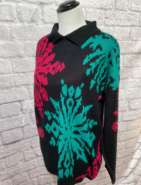 Vintage Womens Long Oversized Sweater, 80s Sweate… - image 4