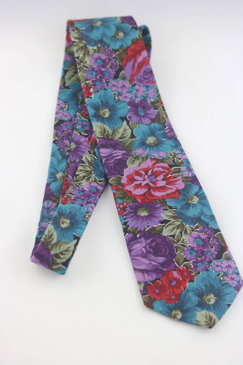 Vintage Mens Ties Floral Tie Mens Necktie Gant Tie Floral Etsy