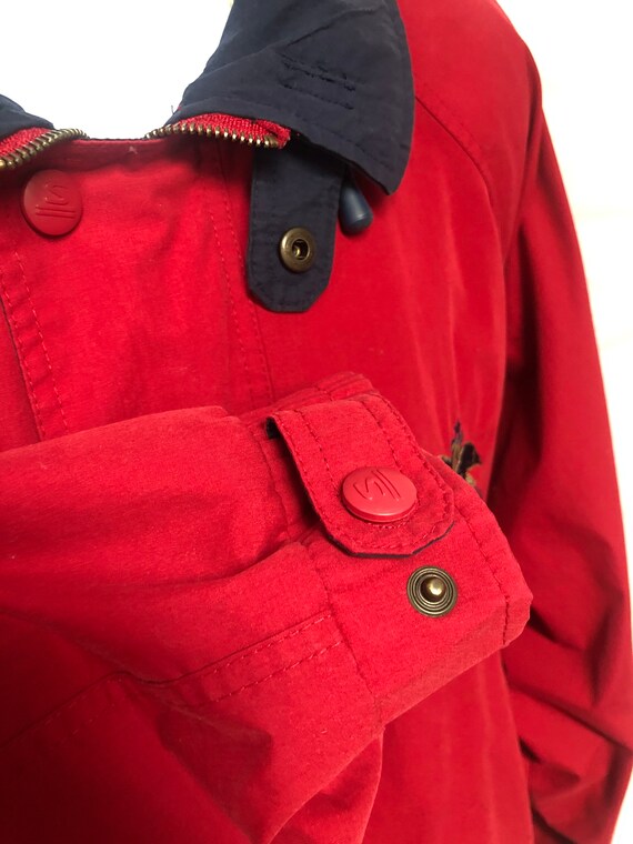 Vintage Mens Red Windbreaker Jacket, Lightweight … - image 3