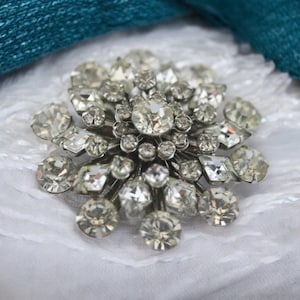 Vintage Rhinestone Wedding Brooch