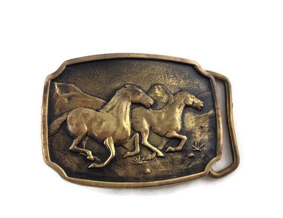 bts solid brass belt buckle